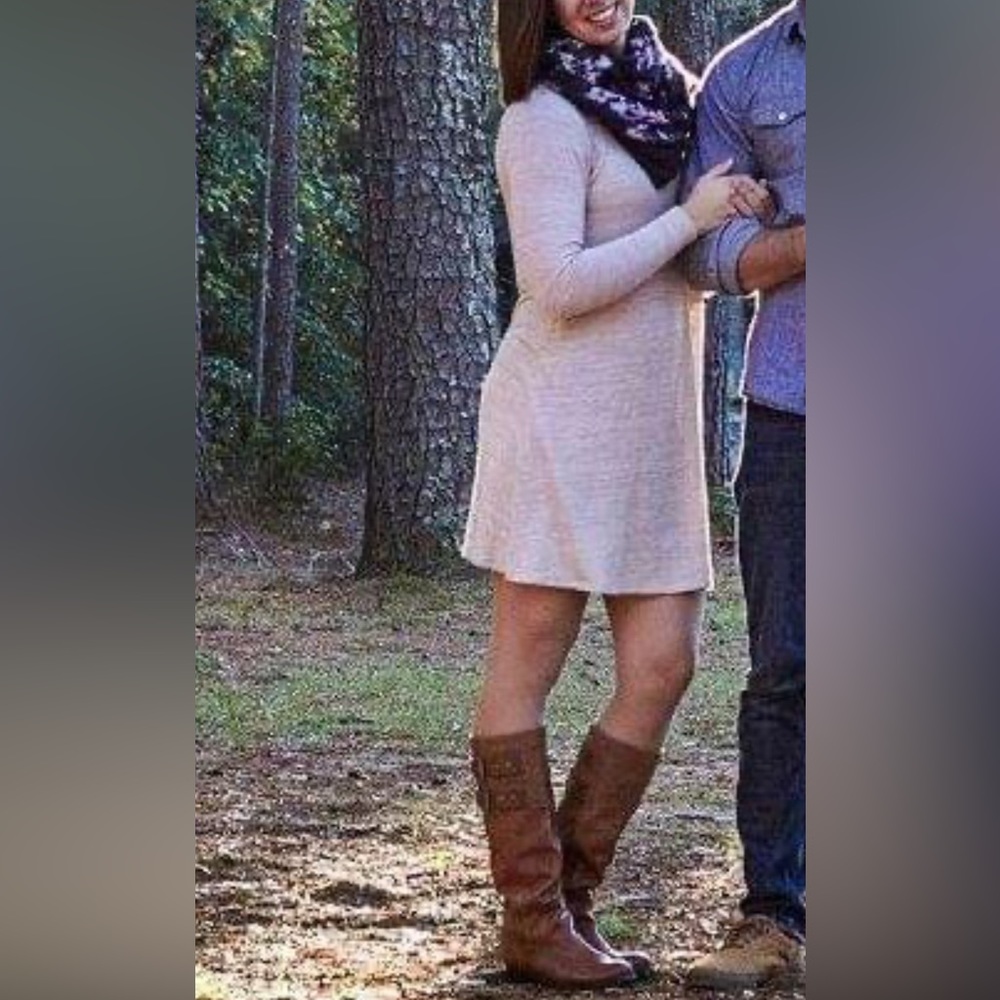Tan knit dress